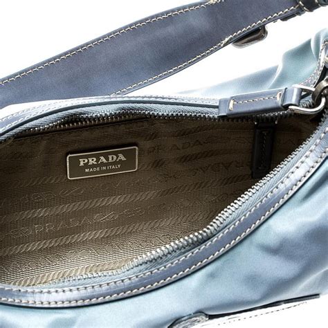 prada light blue handbag|blue prada nylon bag.